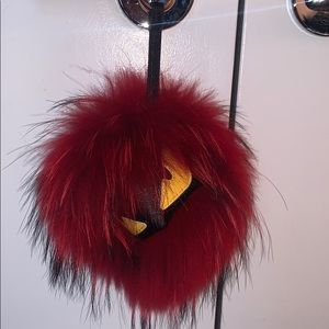Red Mink Fur Fendi Monster